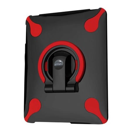 Aidata SpinStand Multifunction Stand for iPad 1, Black Shell with Black and Red Ring ISP002BR